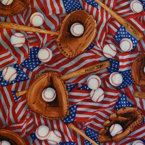 Baseball, America's Game, from the Sports Collection by Elizabeth Studio. Fabric by the Yard #2022