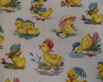 Ducks from the LIttle Darlings Collection by Freckle and Lollie,  Fabric by the Yard,  JoBerry Fabrics.