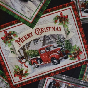 Christmas Cards are from Winter Greetings by Gina Jane for Quilting Treasures. Fabric by the Yard #2228