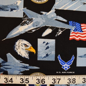 Air Force Military Prints by Sykel Enterprises. Quilt or Craft Fabrics, Fabric by the Yard, JoBerry Fabrics. image 3