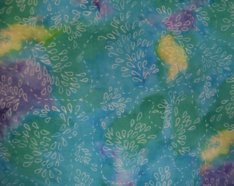 Turquoise Tonal Vine from the Serafina Collection by Christine Graf for Quilting Treasures, Quilt or Craft Fabric, Fabric by the Yard.