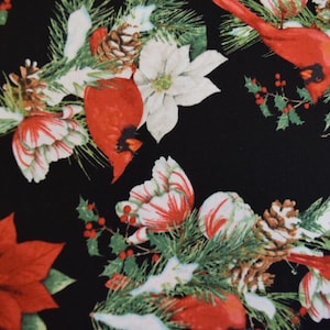 Cardinals from The Cardinal Cozy Collection by Nancy Mink for Wilmington Prints. Fabric by the Yard #2793
