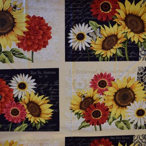 Sunset Blooms Placemat Panel by Wilmington Prints. Panel #3286