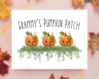 Personalized Family Pumpkin Patch Print: Customizable Fall Decor (Digital Download)