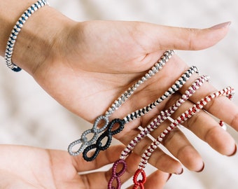 Silver beads and cotton cord adjustable unisex bracelet in five colors - small (B0082-S)