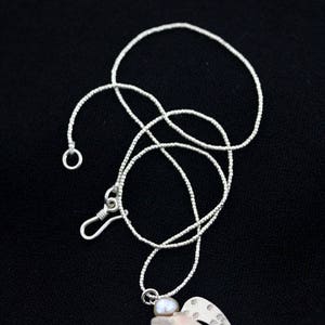 Angel pendant Silver and Pearl Necklace N0015 image 3