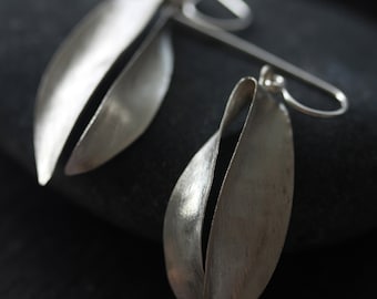 Champak flower handmade silver earrings (E0190)