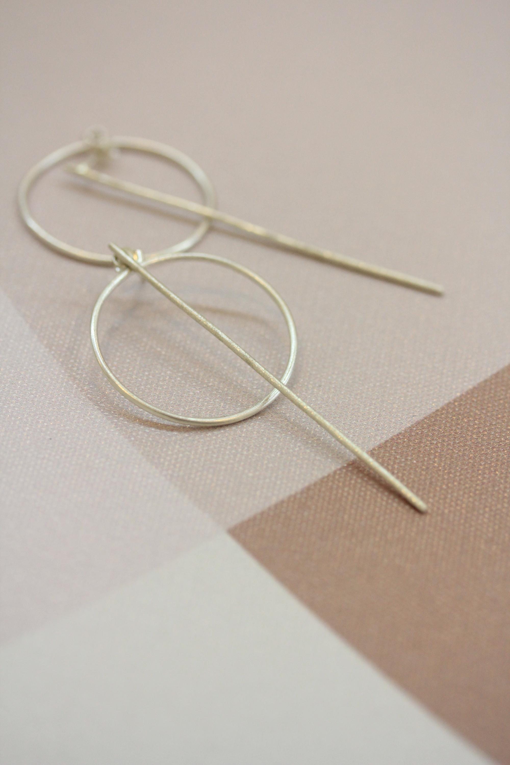 Line and circle geometric earrings*line earring*circle earring*geometric earring*earring for women (STE0024)