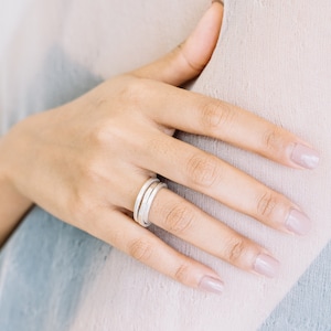 Simple square profile handmade silver ring*silver ring*ring for women*ring for her*personalized gift*ring for men*ring for him (R0059)