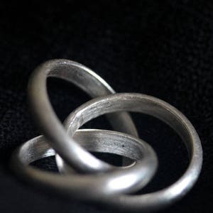 Handmade 3 Intertwined Rings in Thai Silver*silver ring*ring for women*ring for men*ring for him*ring for her*personalized gift (R0019)