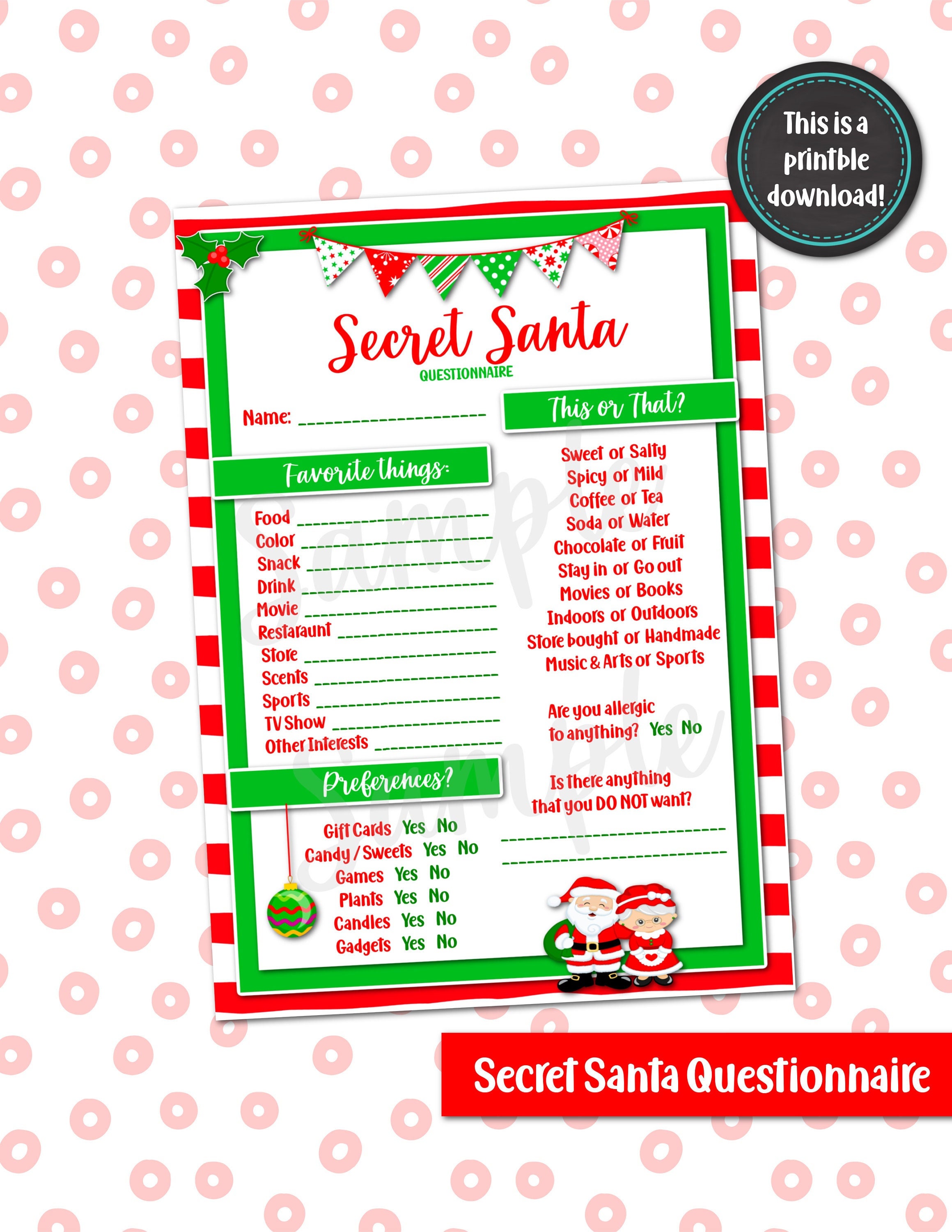 30 Best Secret Santa Questions - Parade