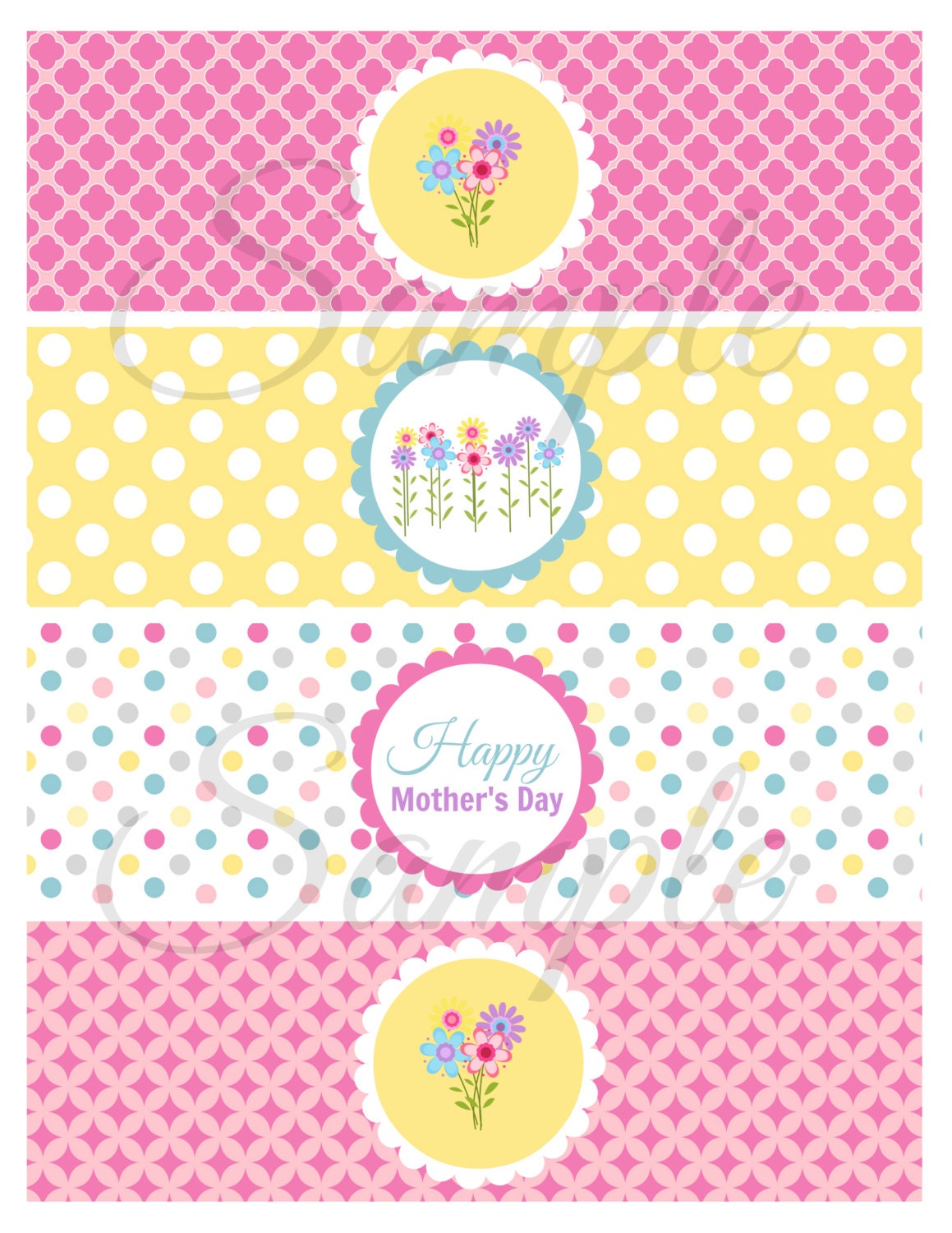 MOTHERS Day Bottle Labels Napkin Rings PRINTABLE Download - Etsy Israel