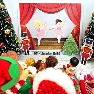 Printable Elf Nutcracker Stage | Elf Props and Accessories | Christmas Elf Printables | Holiday Elf Mischief Scene