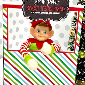 Elf Sweet Treats Stand Printable | Mini Elf Props | Christmas Elf Accessories | Elf Mischief Antics | Instant Download