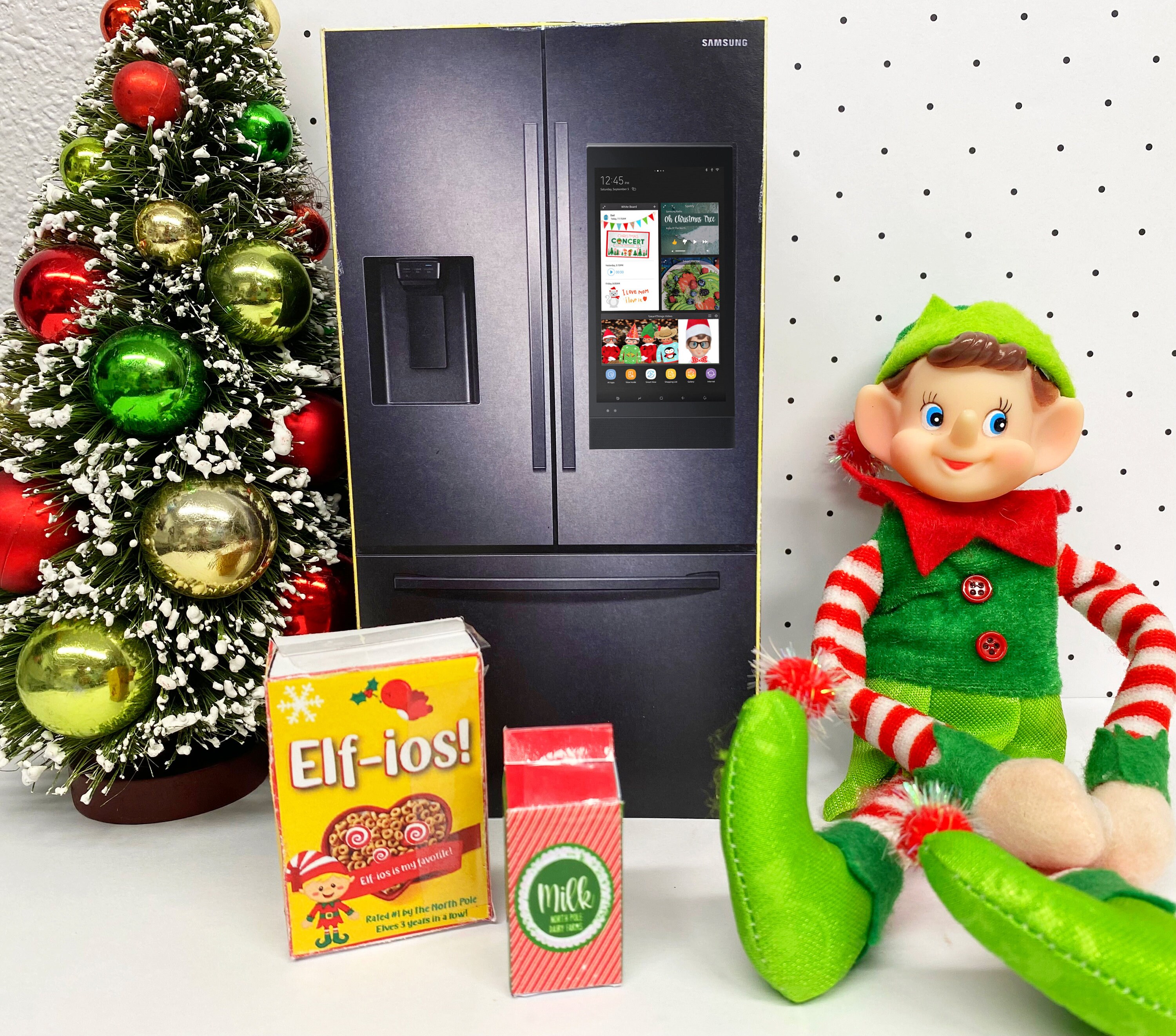 Elf Kitchen Printable Set | Brown Wood Cabinets | Christmas Elf Props ...