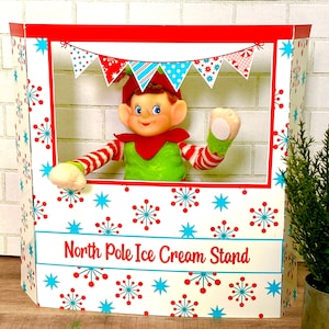 Elf ICE CREAM Stand Printable - Instand Download Christmas Props