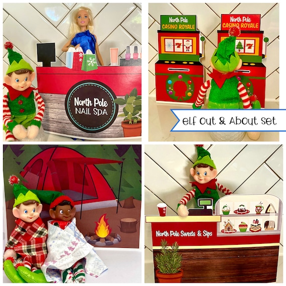 Elf Christmas OUT & ABOUT Activities Set DIY Printable Page