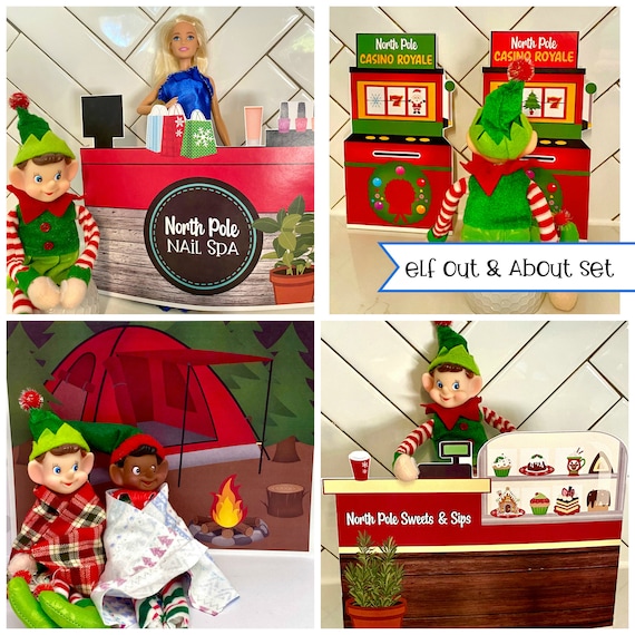 Elf Christmas OUT & ABOUT Activities Set  DIY Printable Page