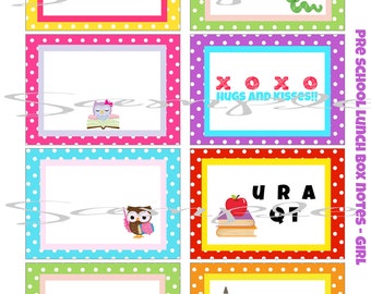 INSTANT Download Boy Preschool LUNCH BOX Notes 8 Printable | Etsy