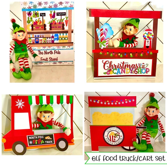 Elf Christmas FOOD TRUCKS Activities  DIY Printable Page