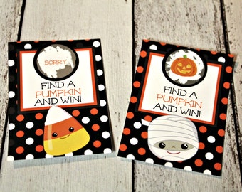 INSTANT Download HALLOWEEN Scratch off Ticket Game Printable Download - Fun Family Party diy