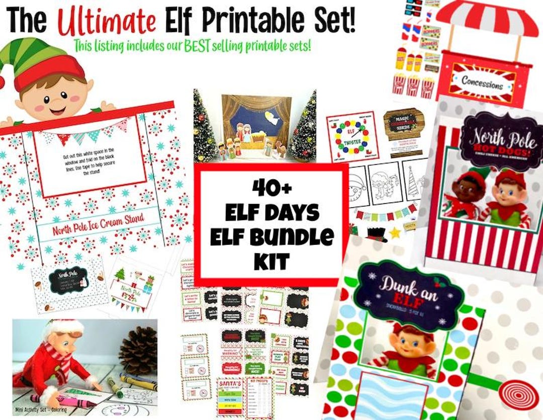 Huge Elf Printable Bundle | 50+ Elf Props & Activities | Christmas Elf ...