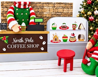 Printable Elf Coffee Shop Set | Elf Props & Accessories | Christmas Elf Printables | Holiday Mischief Scenes | Instant Download