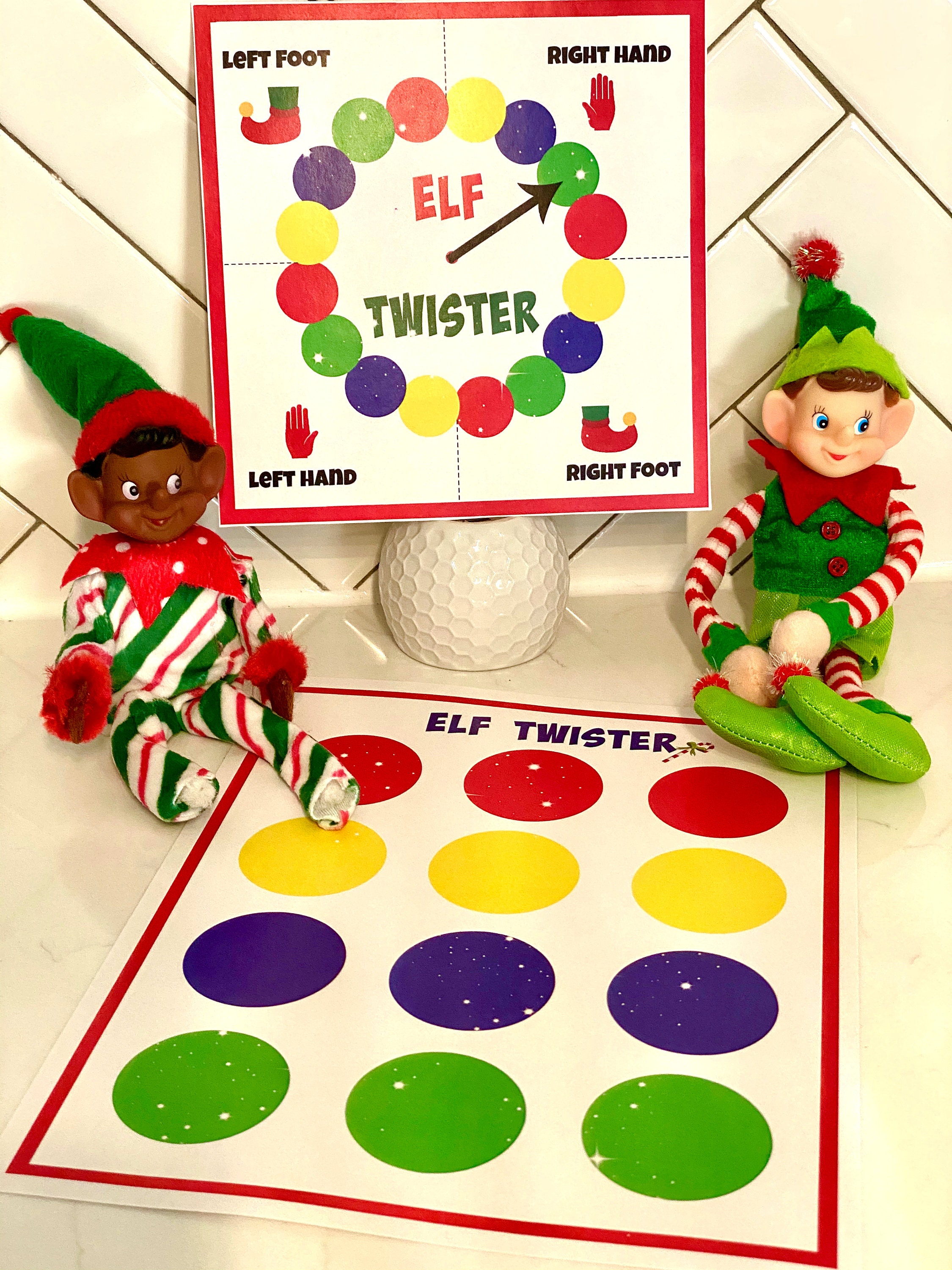 Elf Twist Game Printable Printable Elf Activity Instant 