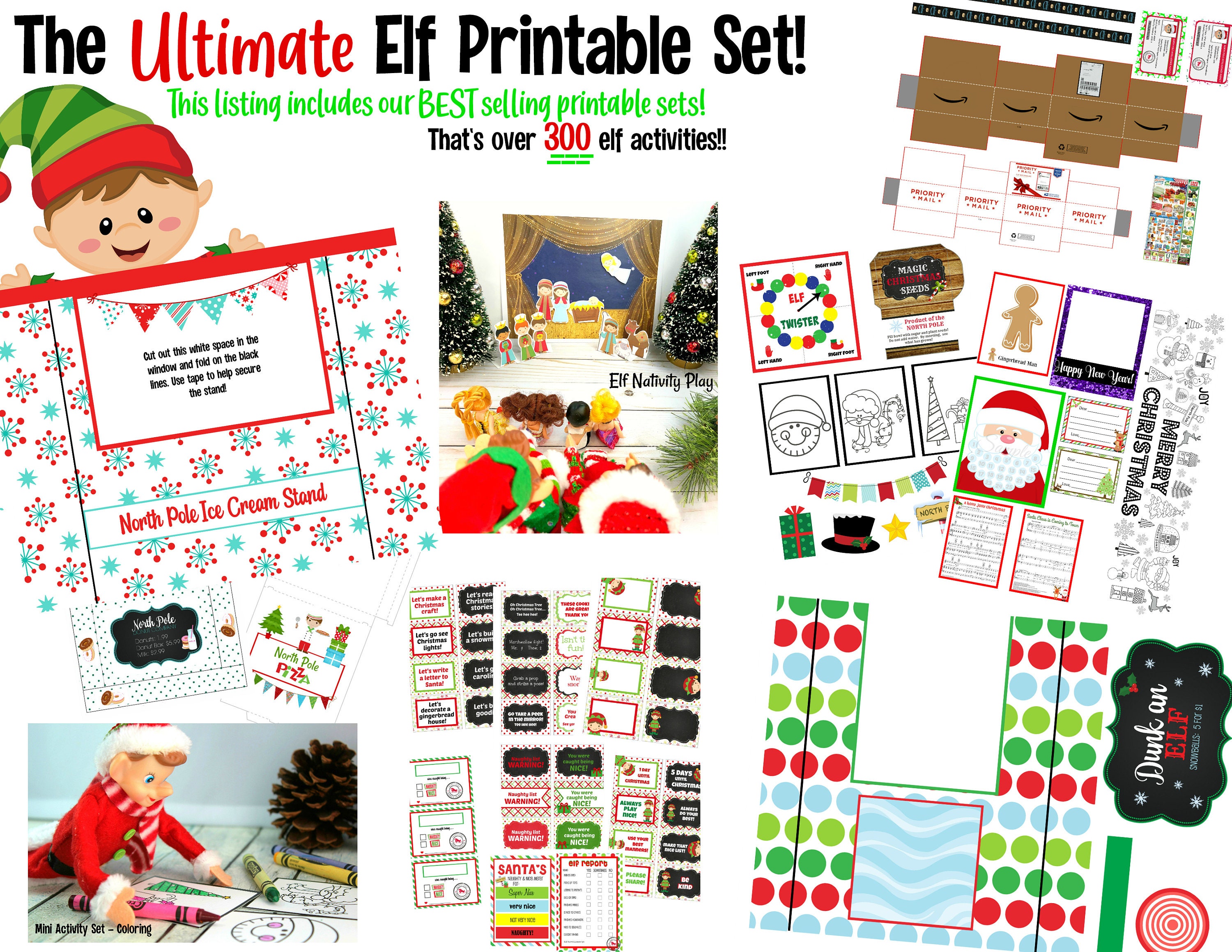 ULTIMATE Set of Elf PRINTABLES Instant Download Food | Etsy