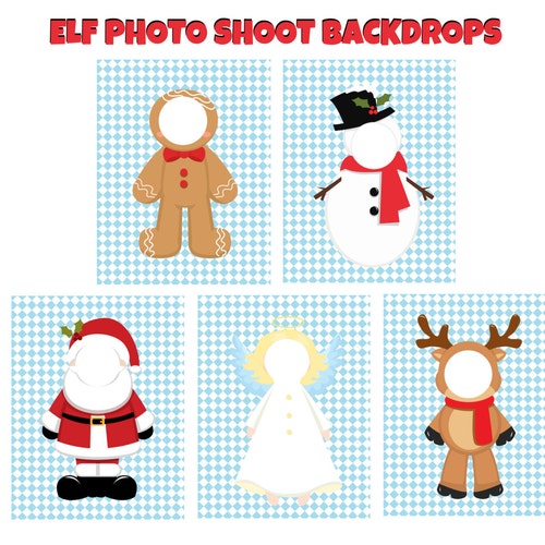 Instant Download Set of 5 Christmas Elf PHOTO SHOOT Backdrops - Etsy