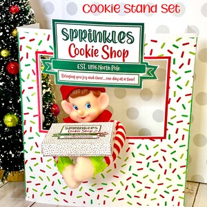 Printable Elf Props Christmas printable Elf COOKIE Stand Shop Elf Printable prop elf mischief food