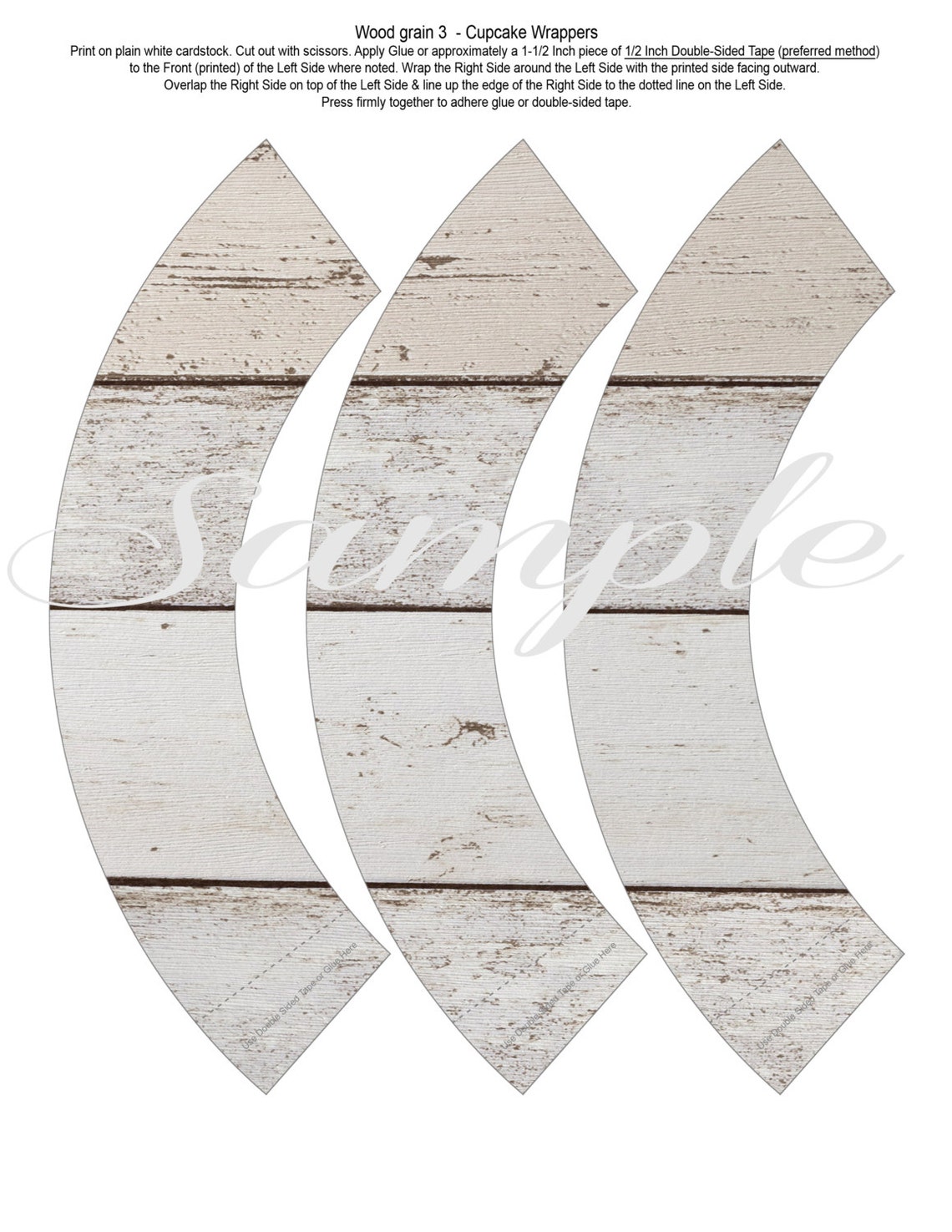 INSTANT DOWNLOAD Wood Grain Cupcake Wrappers PRINTABLE - Etsy