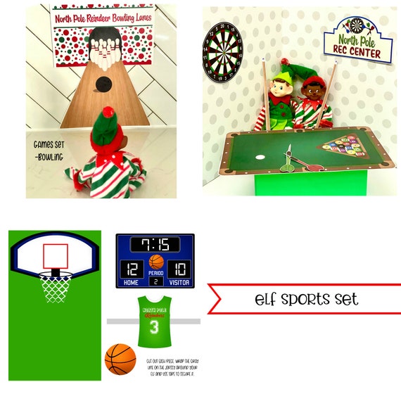 On Sale  Elf SPORTS Activities Set  DIY Printable Page Files