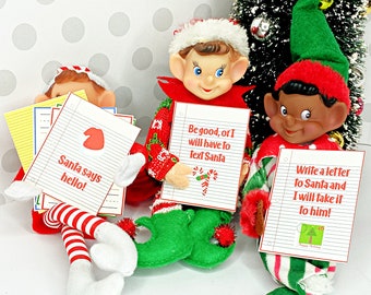 Printable Elf NOTES Pages Cards - Christmas Set play Toy Shelf Accessory PRINTABLE Download