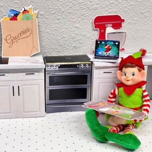Elf Kitchen Printable Props | Christmas Elf Accessories | Elf Mischief Ideas | North Pole Elf Antics | Miniature Kitchen Playset