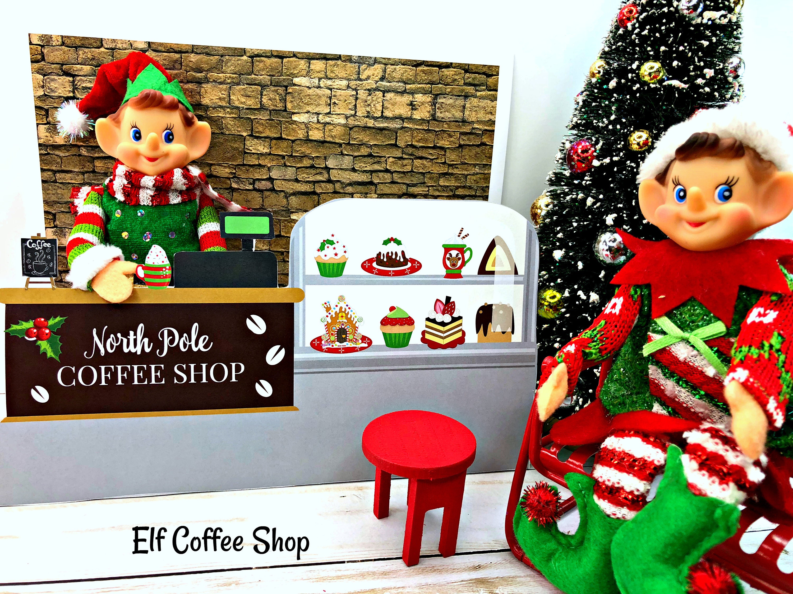ON SALE Instant Download Elf Christmas Props Coffee Shop | Etsy