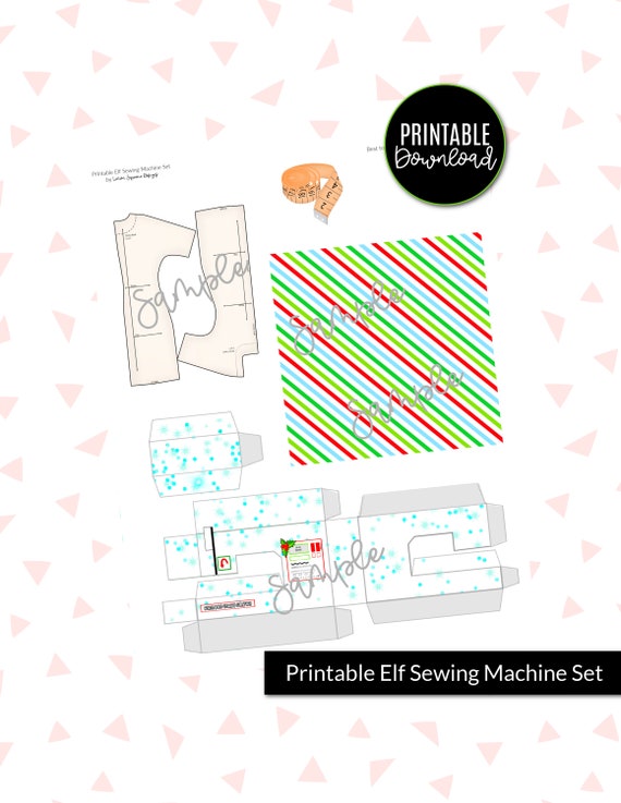 Elf SEWING Machine Sew Craft Christmas Props Printable - Etsy Italia