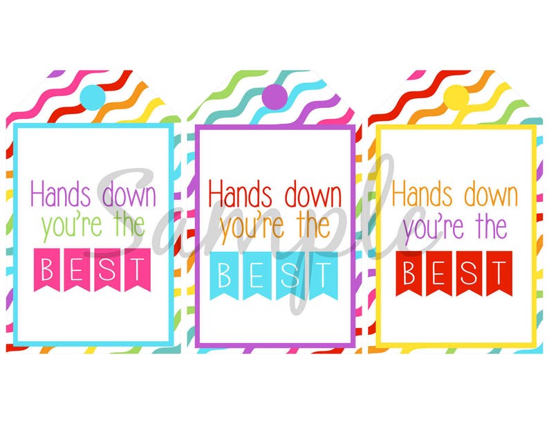 Instant Download HANDS DOWN You Are the Best / Note / Tag Printable - Etsy