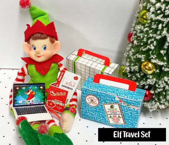 Elf Travel Printable Set – Christmas Props, Suitcase, Passport (Digital Download)