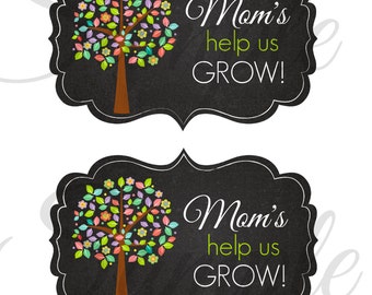 Printable Mothers Day Card Mom Printable GROW Mother's Cards gift  Printable Family Card Mom's