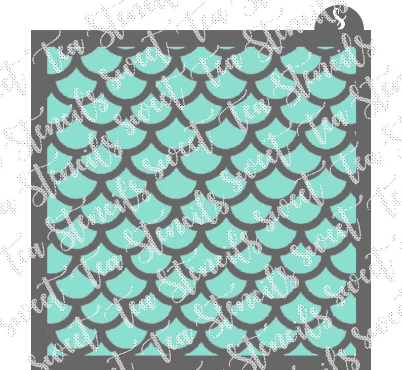 Mermaid /Fish Scales Stencil | Etsy