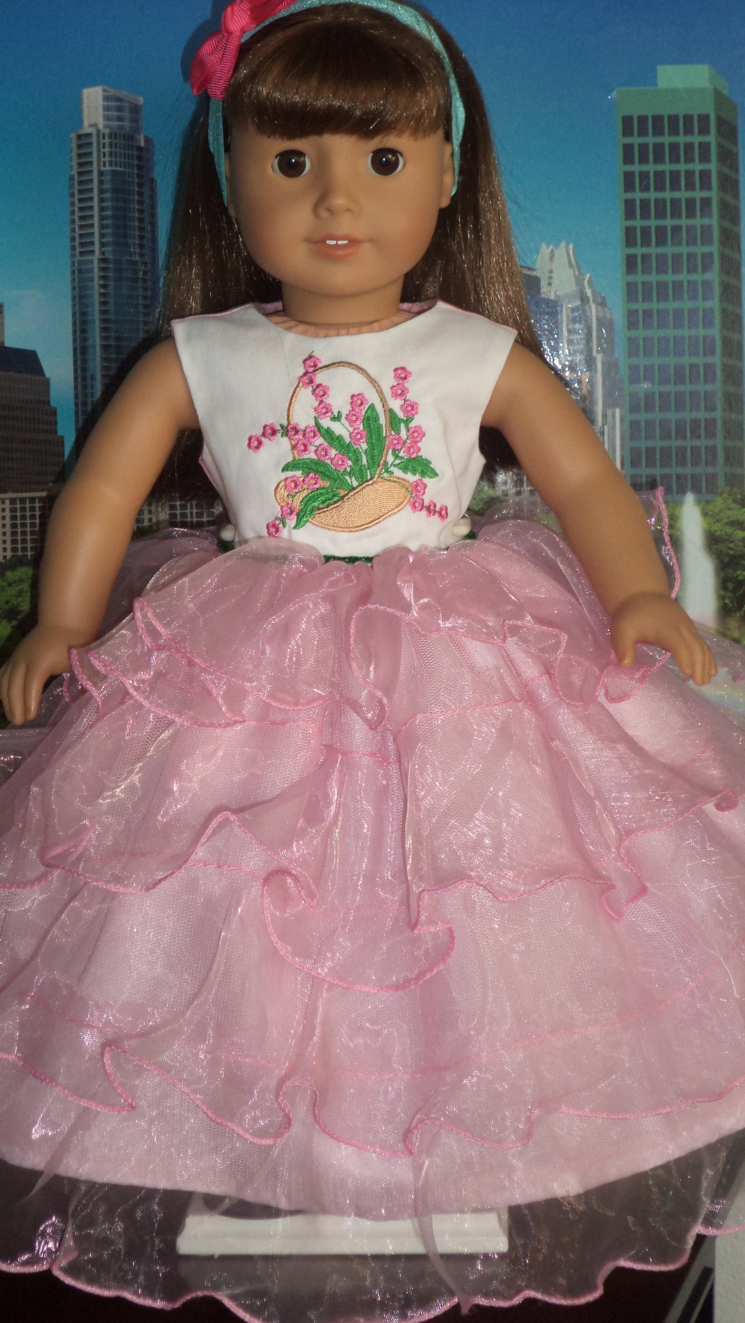 Embroidered Easter Dress / Summer Pink Dress/ Handmade Doll Etsy.de