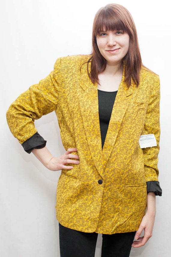 calvin klein yellow blazer