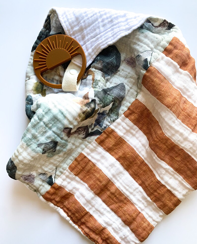Muslin Lovey Wilder Reid Mountains Security Blanket Paci Etsy