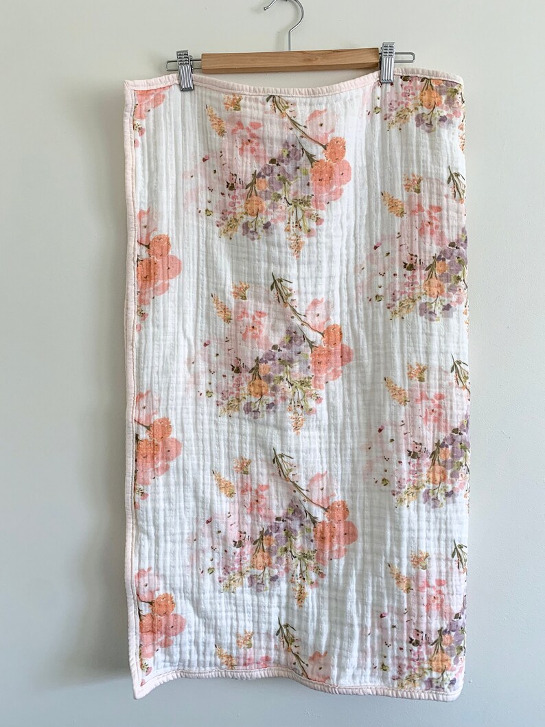 Boho Wildflower Muslin Cuddle Quilt baby blanket double Etsy