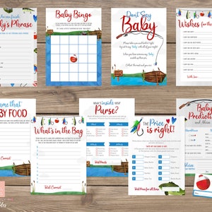 Boy Fishing Baby Shower Game Package, Camping Baby Shower Game, Baby Boy Baby  Shower Games, Baby Bingo, Price Guessing, Baby Shower Games, 