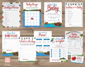 Boy Fishing Baby Shower Game Package, Camping Baby Shower Game, Baby Boy  Baby Shower Games, Baby Bingo, Price Guessing, Baby Shower Games, 