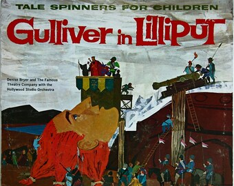 Vintage children's LP: Gulliver In Lilliput Tale Spinners for Children, 1962. Free US shipping.