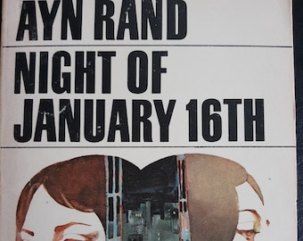 Vintage paperback: Night Of January 16th by Ayn Rand, Signet, 1st Printing, January 1971.