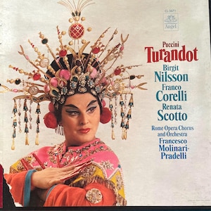 LP Box Set: Puccini Turandot mit Birgit Nilsson, Franco Corelli, Rome Opera Chorus, 3xLP, Booklet, st, Angel CL-3671, 1966